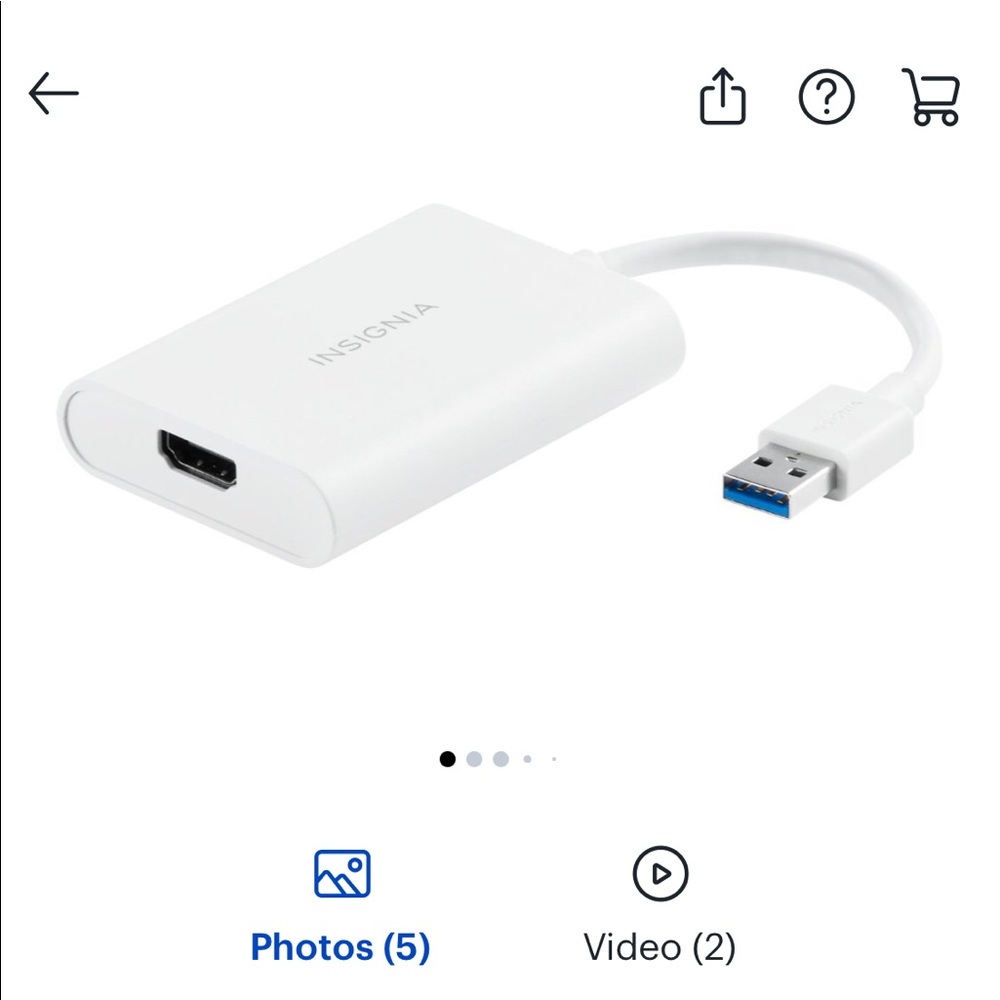 Insignia usb to hdmi converter Never used